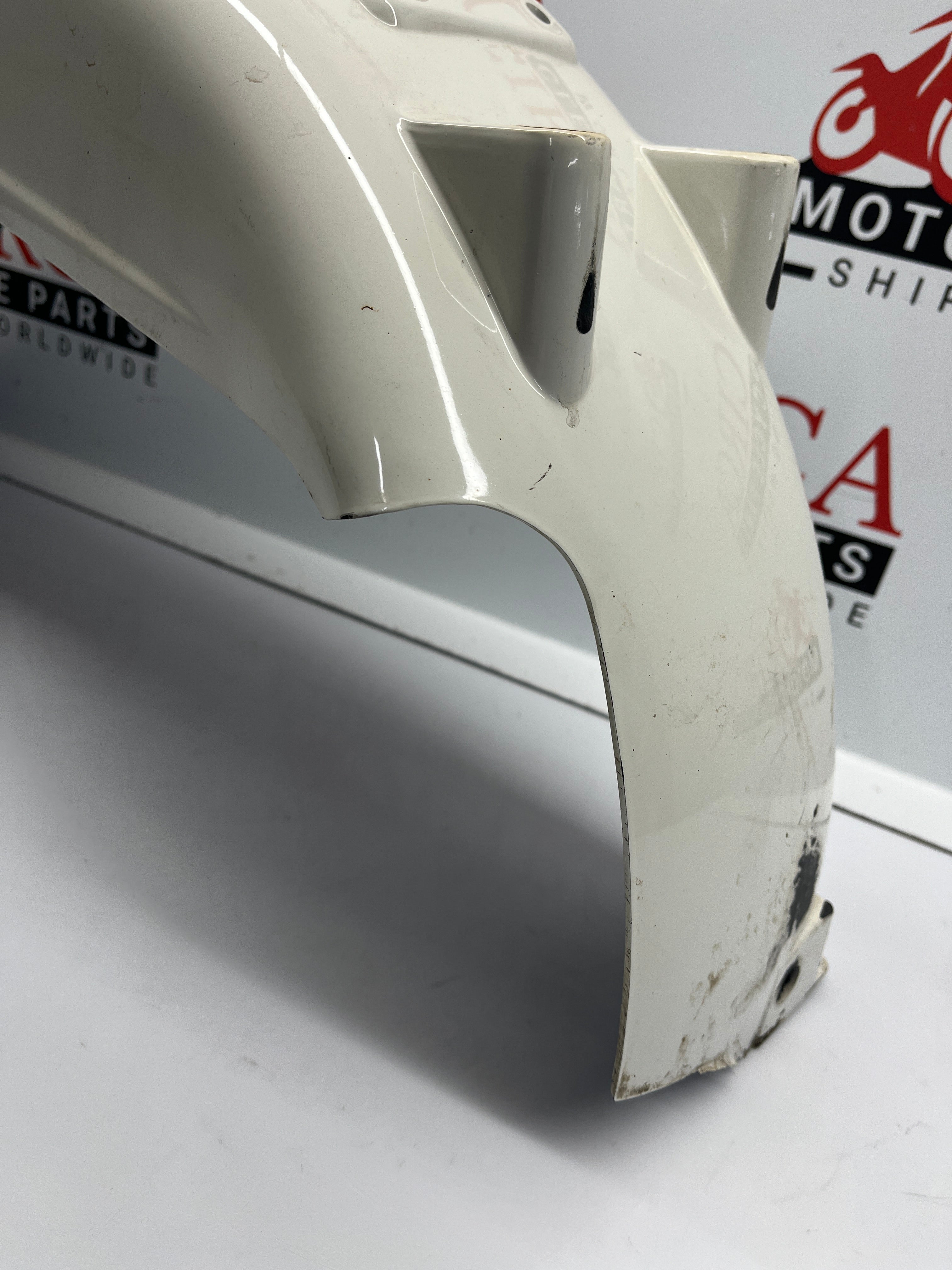 BMW R100 GS rear mud guard white 46621456319 | Circa Motorcycle Parts