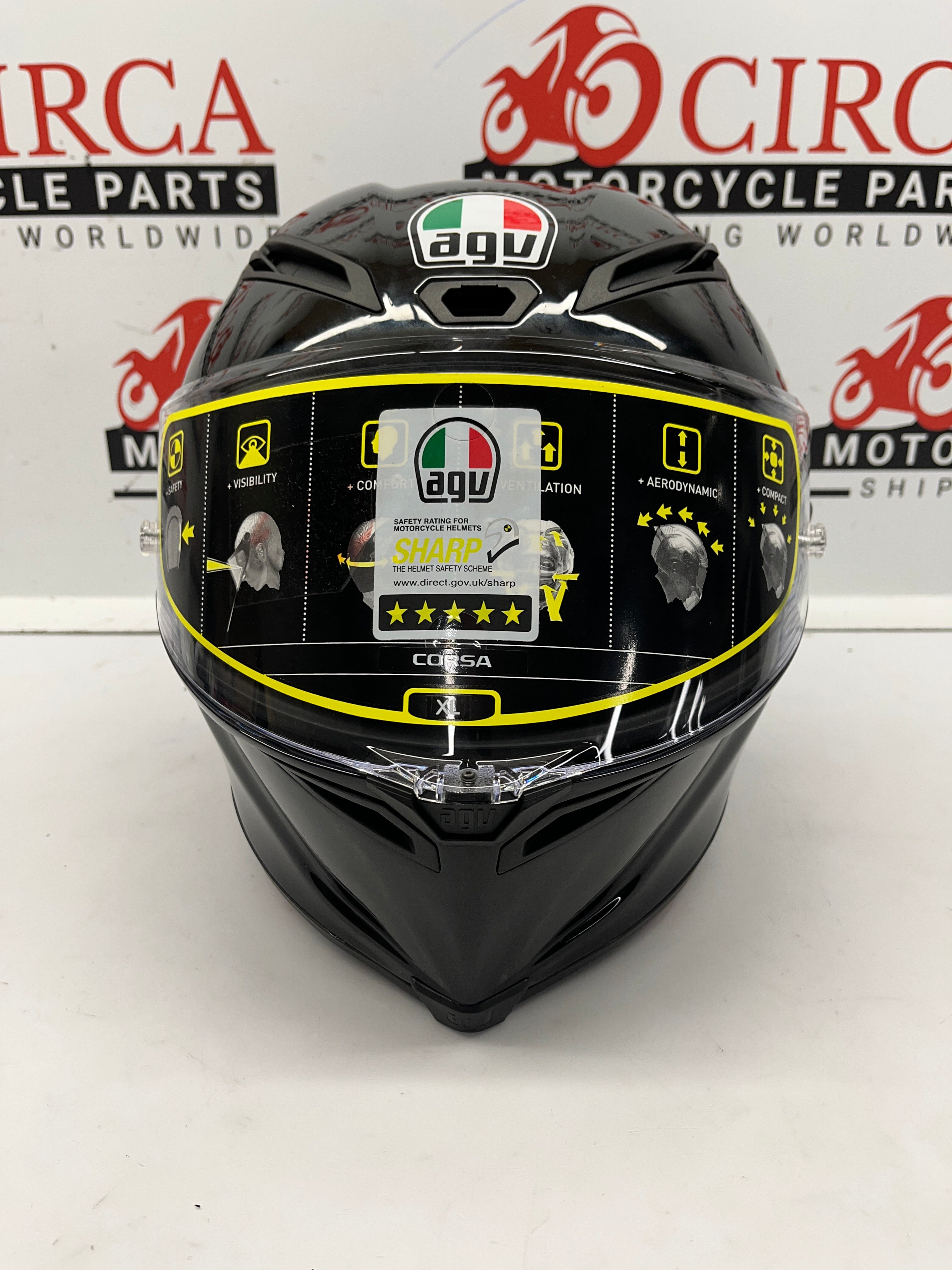 AGV Corsa R helmet Gloss Black Size XL only Circa Motorcycle Parts