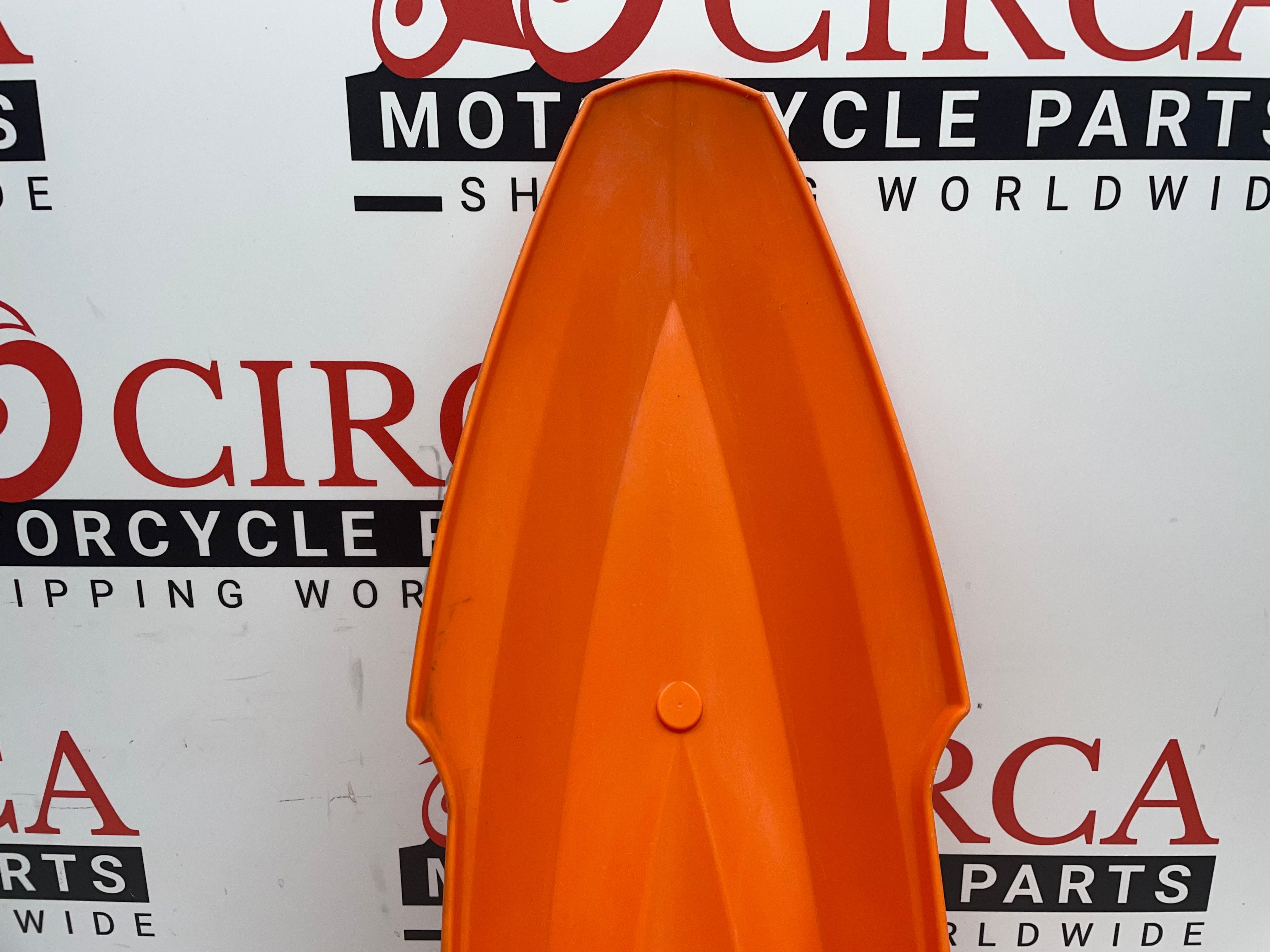 thumbnail interactive-video image 1 of Polisport Orange Front Fender Mudguard For KTM 450 EXC – Fits 2008-2013 EXC450 Models 1 of 4
